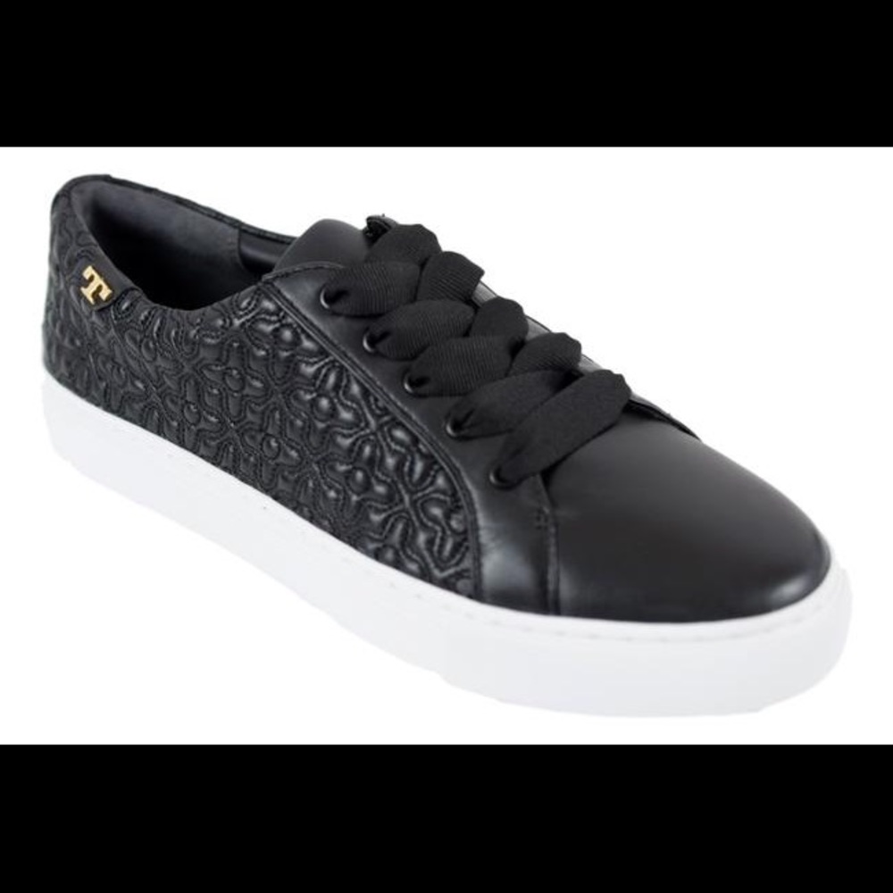 Tory Burch Bryant Quilted Leather Sneaker Black